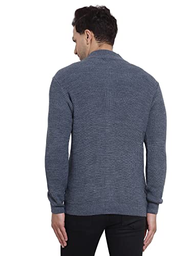 Image of Style Quotient Men Navy Blue Solid
