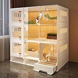 猫 ケージ トイレ付き 1/2/3段 大型 引き出し 猫ゲージ 通気性が良い 脱走防止 掃除しやすい 大きい キャットゲージ 取り外し可能 おしゃれ 猫用 室内猫小屋 快適なスペース 室内用 ペット用品(105*45*123)