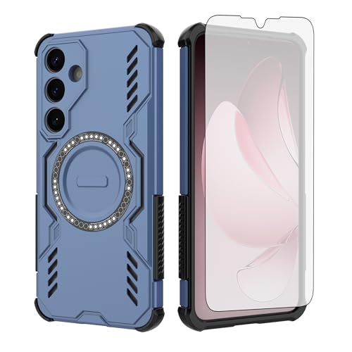 Coque Samsung S25 Plus antichoc magnétique 5G S25Plus avec verre 9H