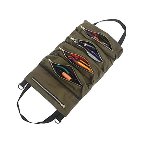 Foldable Portable Canvas Tool Bag, Storage Car Bag, Fishing Tool Bag, Outdoor Bicycle Bag, Fully Extended Size 49X29CM Cover