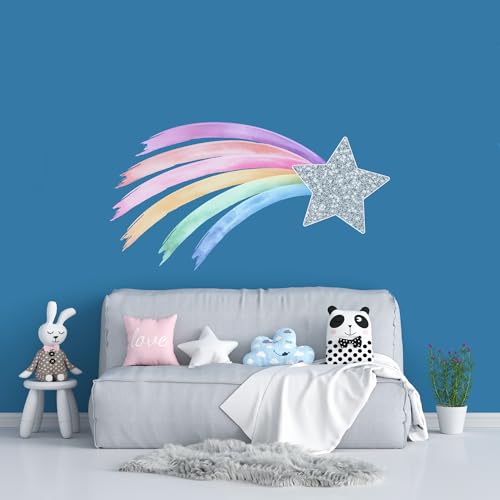 Vinilo Decorativo Estrella Fugaz Arcoíris Pastel miniatura 6