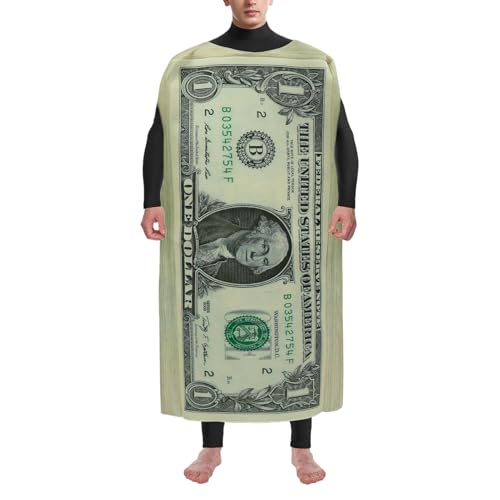 Vhjlfig Disfraz de billetes de dólar, disfraz de Halloween, ropa de carnaval - atuendo para fiestas para la comunidad, escuela, teatro, deportes, familia, carnaval, eventos, cumpleaños