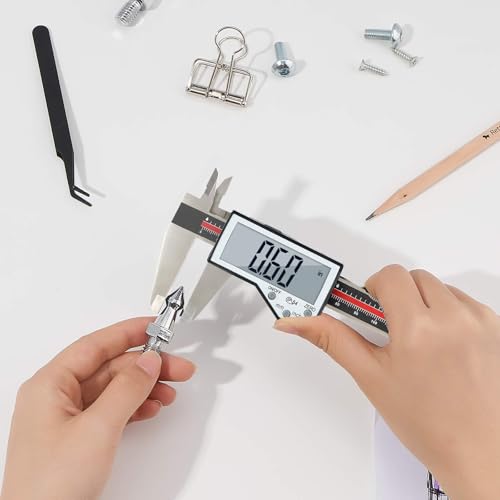 Image of Digital Caliper, 8 inch Caliper Measuring Tool Extreme Accuracy Waterproof Electronic Vernier Caliper Industrial Stainless Steel Digital, Durable Measuring Tool with Large LCD Screen