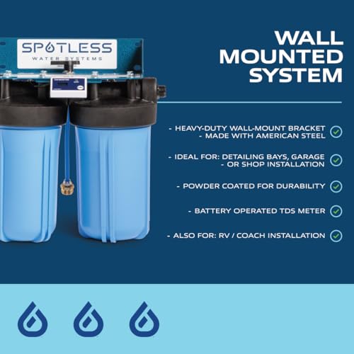 Image of Spotless Water Systems - DIW-10B, W /Integrated Bypass | Simple Window, Solar Panel, RV & Car Wash System, Works for All Vehicles, Motorcycles, Bikes, Boats, Planes, Yachts, Towel Drying Eliminated