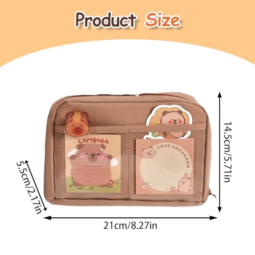 VARKAGE 51 Stück Capybara Schreibwaren Set, Capybara Stifte, Süßes Schreibwaren Geschenkset Für Kinder, Mit Stiften, Clips, Linealen Und Mehr, Federmäppchen, Für Büro, Schule, Kinder, Schüler