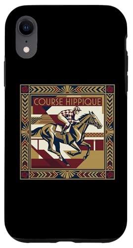 Course Hippique Art Deco Horse Racing Jockey �X�}�z�P�[�X iPhone XR �p