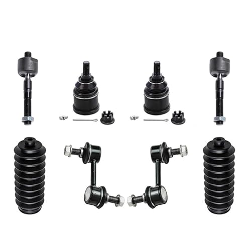 Image of Detroit Axle - Front 14pc Suspension Kit for 2003-2007 Honda Accord 2004 2005 2006, 2 Lower Control Arms 2 Upper Control Arms w /Ball Joints 2 Ball Joints 4 Tie Rods 2 Sway Bar Links 2 Boots