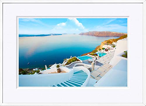 A.P.J WITH FOTO インテリアフォト額装 A2 ギリシャ サントリーニ島/Greece Santorini
