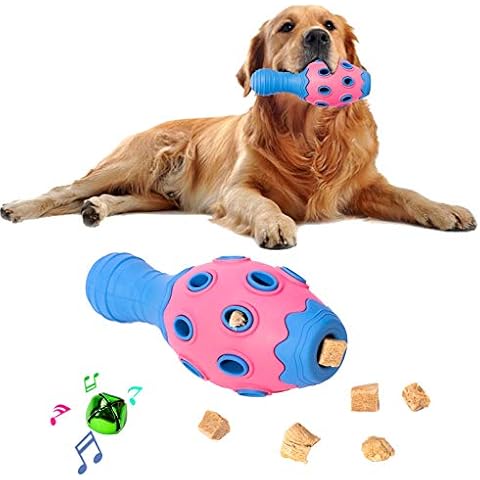 Tough Dog Chew Toys for Aggressive Chewers Large Breed Small Breed, Treat Dispensing Dog Puzzle Toy, Interactive Dog Squeak Toy Anxiety Relief Teething Toy Cover