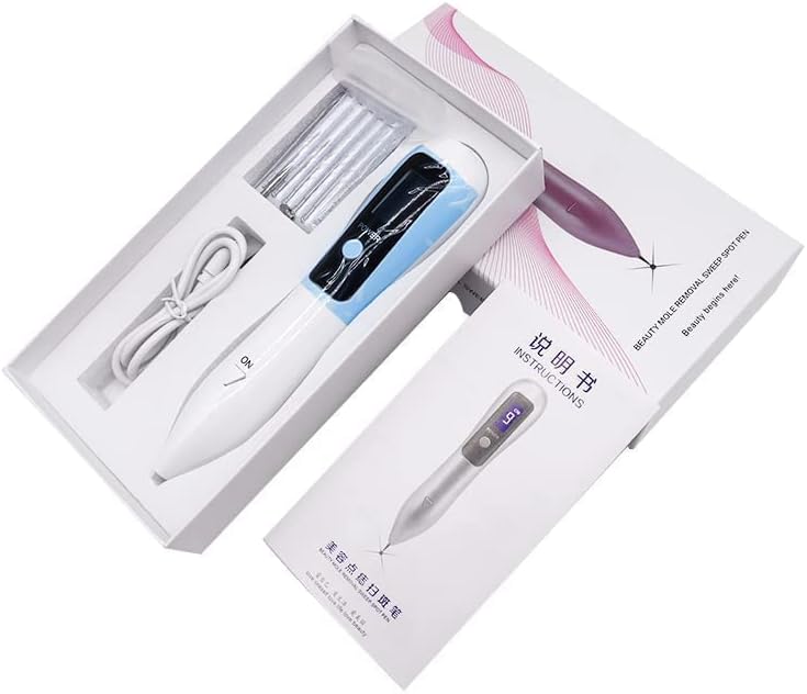 R A Products Mole Remove Laser Plasma Pen Freckle Remover Machine 9 Speed LCD Display Mole Removal Dark Spot Remover Skin Wart Tag Tattoo Remove Tool Beauty Salon Dark Spot Remover Wart