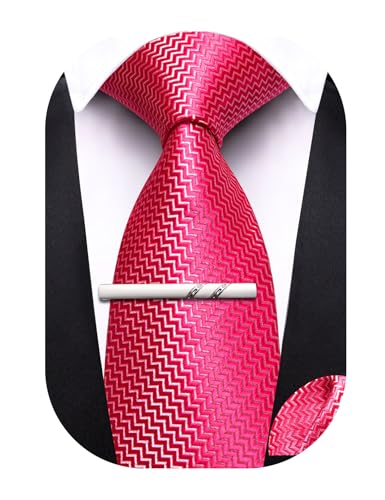 Image of Barry.Wang Boys Ties School Pre-Tied Kids Necktie Handkerchief Clip Set Uniforms Child Ties for 8-14 Years Wedding Party