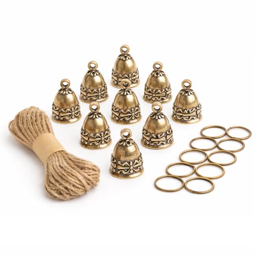 10pcs Solid Brass Bells Handmade Small Bells for...