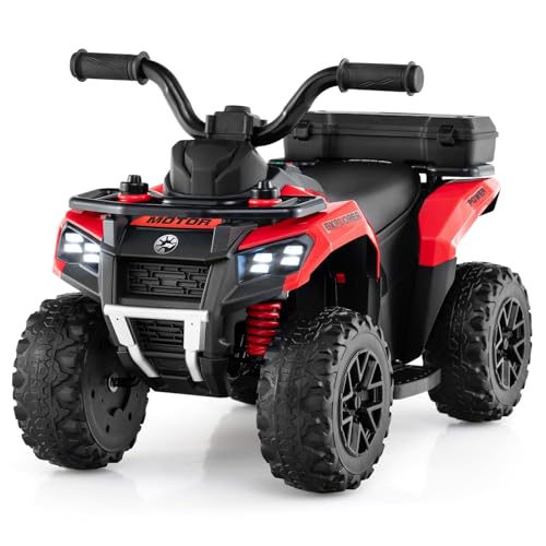 Costzon Kids ATV With Spray Function (Dark Red)