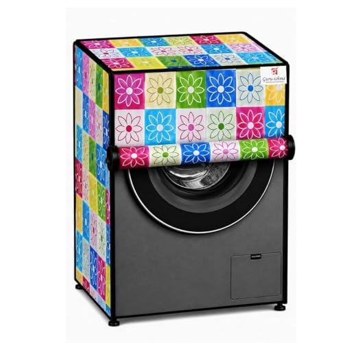 Image of Front Load Fully Automatic Washing Machine Cover for 8.5kg to 10kg | Waterproof & Dustproof Polyester Cover with Zip Closure | Suitable with Samsung, IFB, LG, Bosch & More (67 x 67 x 87 cm)