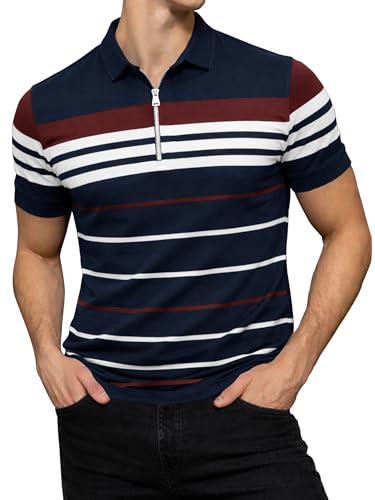 Image of Noble Monk Men's Regular Fit Polo Neck T-Shirt | Half Sleeve