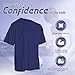 Vizari Youth Athletic Crewneck T-Shirt – Quick-Dry Tees for Gym, Running, Soccer, Basketball, & All Sports (Pack of 1, 3 & 5) Navy