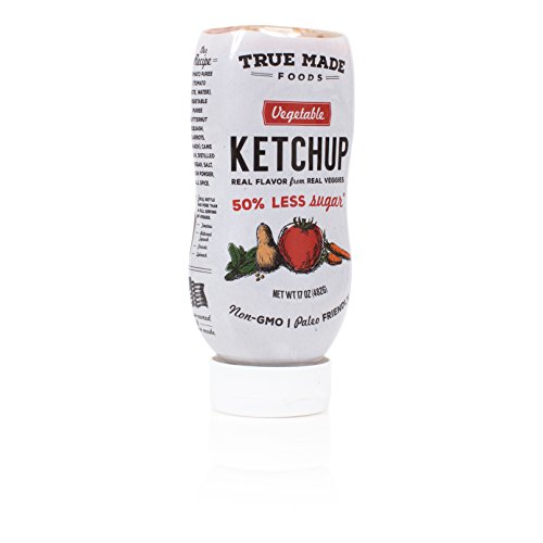 True Made Foods Vegetable Ketchup, Paleo Friendly, Non-GMO, Low Sugar, 17oz Squeeze Bottle, Pack of 2 - Thumbnail 2