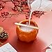 Sliner 3 Pcs Ceramic Pumpkin with Lid 14 oz Ceramic Pumpkin Bowls for Candy Candle Making Jars for Christmas Holiday Home Table Decorations Candle DIY Supplies Wedding Gifts(Orange)