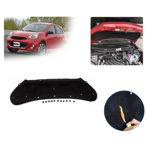Coussin d'isolation de capot pour Nissan Micra K13 2011-2016