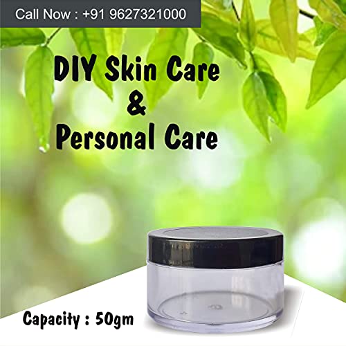 Image of Zenvista Meditech Cosmetics Shan Jars, 50 gm with Matte Finish Black Lids, for Lip Balms, DIY Skin Care - Pack of 3