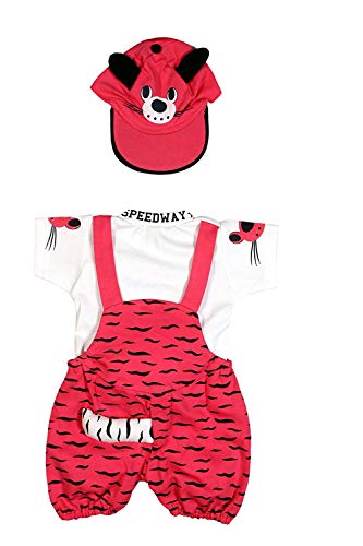 Image of Baby Boy's And Baby Girl's Dungaree Set /Romper Set with T-Shirt And Cap