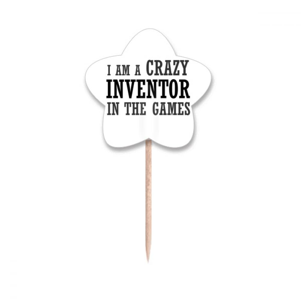 Cure-dents pour cupcakes I Am Crazy in The Games style Art Déco pour buffet d'anniversaire