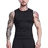 Ruowuhen 2 Pezzi Canotta Compressione Uomo, Maglia Sportiva Senza Maniche Aasciugatura Rapida per Bodybuilding Palestra Running Nero+Nero M #2