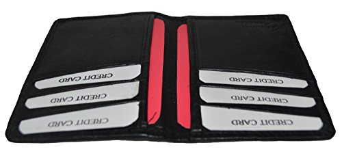 New Slim Thin Mens Bifold Genuine Leather Id Wallet Black Card Holder 713