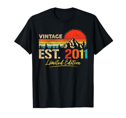 Vintage Est 2011 Limited Edition Classic 2011 Men and Women Maglietta