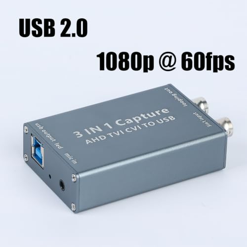 Image of 2MP AHD to USB 2.0 Capture Card 1080P Support TVI CVI Driver Free | UVC UAC Standard