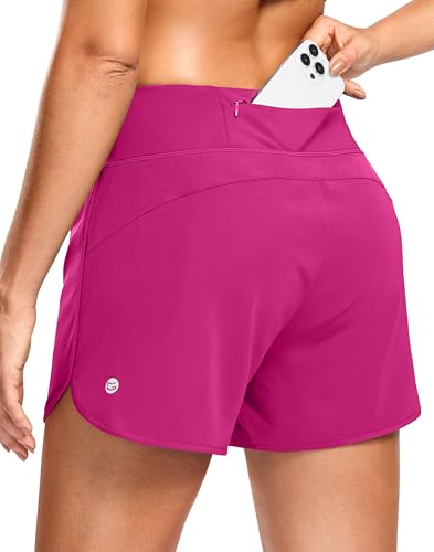 Image of G Gradual Women's Running Shorts with Mesh Liner 3 inch Workout Athletic Shorts for Women with Phone Pockets