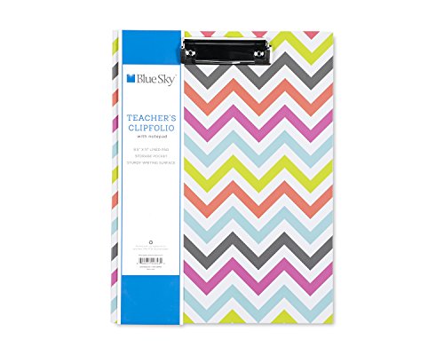 Blue Sky Clipboard Folio, Letter Size Paper Writing Pad Included, Hard Cover, 9.5