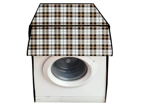 Image of Front Load Fully Automatic Washing Machine Cover for 8.5kg to 10kg | Waterproof & Dustproof Polyester Cover with Zip Closure | Suitable with Samsung, IFB, LG, Bosch & More (67 x 67 x 87 cm)