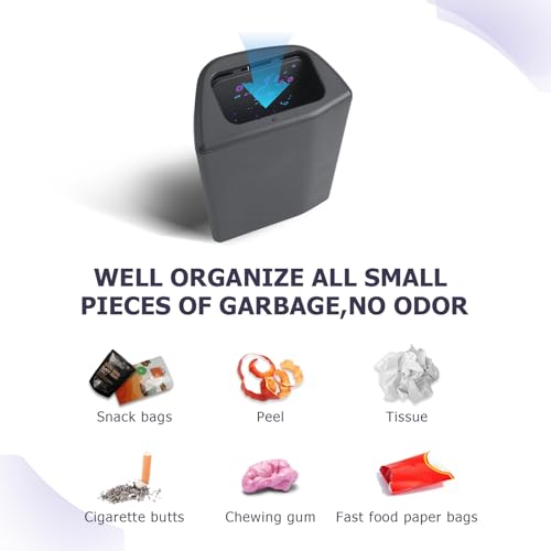 Image of LUWU Car Trash Can Compatible with 2019 2020 2021 2022 2023 2024 2025 RAV4 Interior Accessories Car Trash with Lid Portable Mini Trash Dustbin Garbage Trash Bin Car Waste Bin Leak-Proof 2PCS
