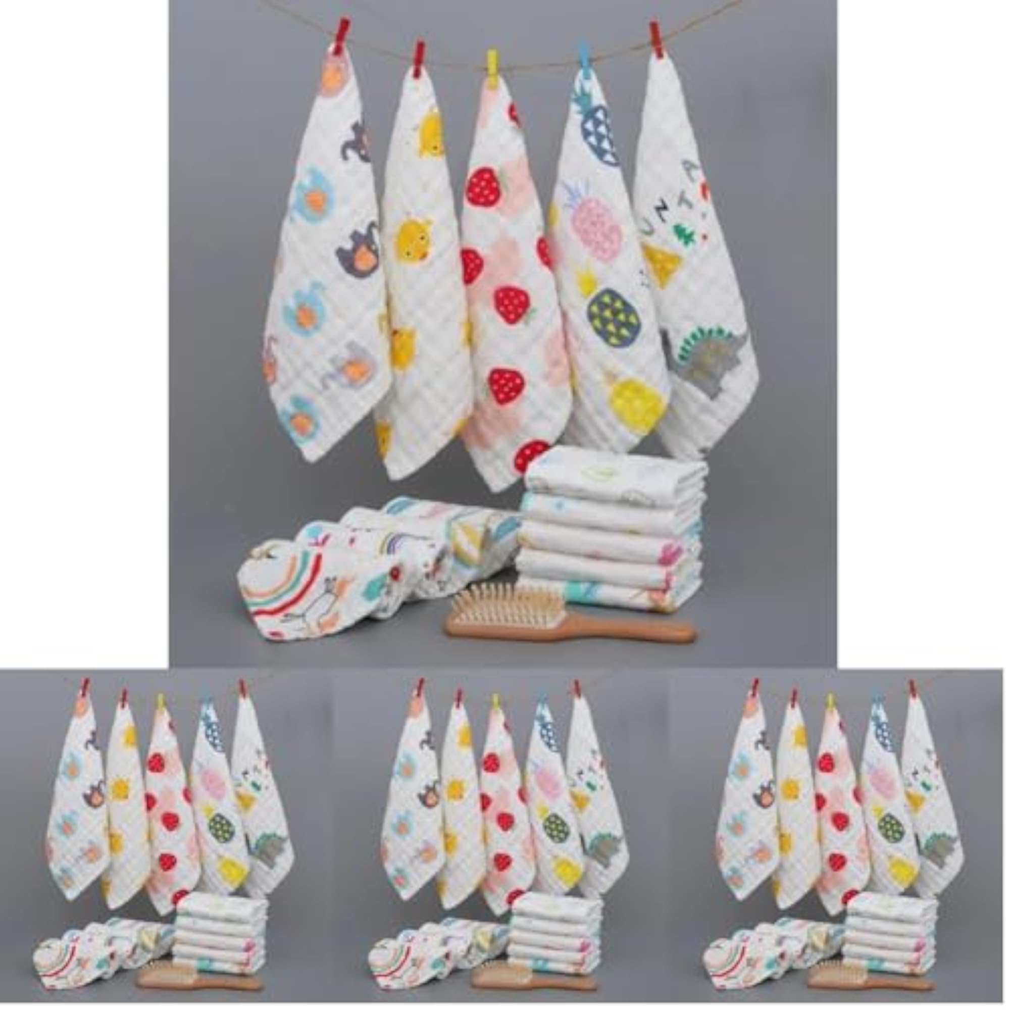Muslin 6 Layer Cotton Face Towels for Newborn Baby