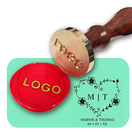 Custom Wax Seal Stamp Boho Trendy Wildflowers Heart Wedding Monogram Wax Stamp Kit Wedding Personalized Gift Invitation Wax Stamp Kit