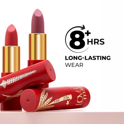 Image of LoveChild Masaba 90s Drip Caramel (Pink Nude) Luxe-Matte Lipstick with Intense One-Swipe Color Payoff in High-Pigment HD Creme Matte Formula, 4gm