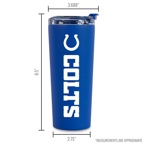 Image of Rico Industries NFL Football 24oz Stainless Steel Tumbler with Lid and Dual Functioning Lid