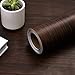 Fantasnight Papier Adhesif Pour Meuble Bois 40×300cm Marron Foncé Vinyle Autocollant Stickers Meuble dans la Cuisine, Chambre, Salon, Comptoir, Table
