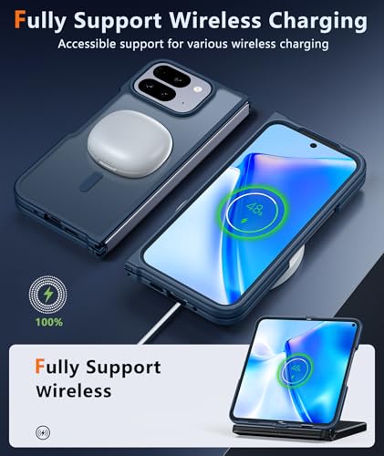 Image of FNTCASE for Google Pixel 10-Pro-Fold Magnetic Case: Translucent Matte Textured Military Grade Drop Protection Cell Phone Cover - Slim Rugged Durable Shockproof Protective Bumper Cases