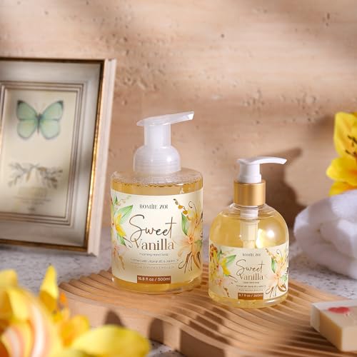 Image of ROMIIE ZOI Foaming Hand Soap, Sweet Vanilla, 500ml / 16.8fl.oz | With Gift Box, Gentle cleansing, nourishes skin without drying