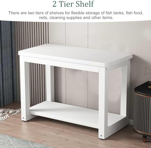 Sturdy Fish Tank Stand for 10-50 Gallon Aquariums, 27.5" Tall Aquarium Display Table with Plant Shelf, Ideal Terrarium Stand for Optimal Support and Showcase