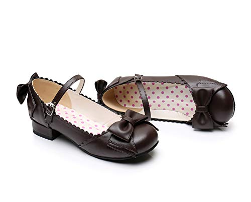 Japanese Sweet Lolita Block Low Heel Round Toe Mary Jane Shoes3