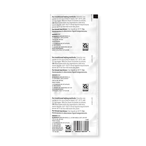 Amazon Fresh, Active Dry Yeast, 0.75 Oz, (Pack of 18)
