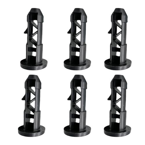 Tapones de tapa para cubos de basura, 6,7 x 3,1 cm (2,64 x 1,22 pulgadas), pasadores de bisagra grandes, conectores de kit de reparación duraderos, resistentes a los arañazos, paquete de 6 tapones de