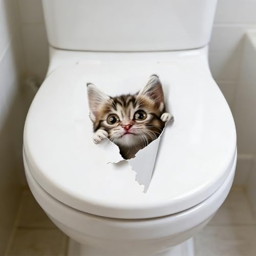 ARYIMYDP Autocollant WC Sécurisé PVC, Décoration Amovible pour Salle de Bain, Design Festif et Imperméable, Adapté aux Surfaces Lisses Comme Miroirs et...
