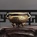 CGgJT Sculpture en Laiton, Four de cuivre Pur à la Main Mini Ornements Bronze Poches sculptées à Trois Pieds Xiangyun Petit brûleur d'encens à la Maison Table Basse Bijoux Ornements Artisanat