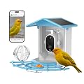 Luna Smart Bird Feeder with Camera, Enhanced AI Birds Species Identification, 2K HD Video, Instant Arrival Alerts, Solar Powered, Weatherproof Design for Birdwatching, Ideal Gift for Bird Lovers