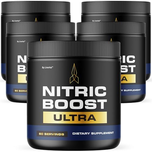 LIVORKA (5 Pack) Nitric Boost - Nitric Boost Ultra Powder, Nitric Boost Ultra, Nitric Boost Ultra for Men, Nitric Boost Ultra Purple Powder, Nitric Boost Ultra Powder, 300 Servings for 5 Months