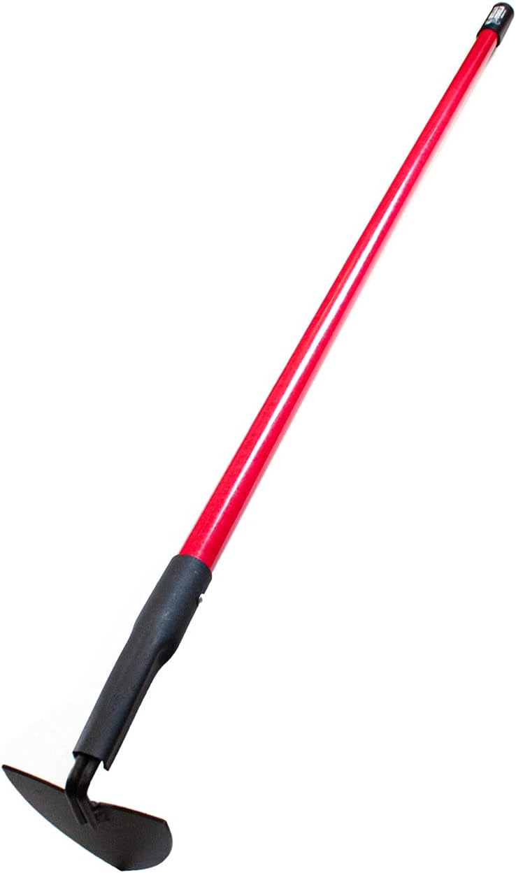 BULLY TOOLS Warren Hoe Professional 12-Gauge 6.25-Inch Garden Hoe Tool with Fiberglass Handle, Commercial Strength, Gardening Tools, 100% Made in The USA